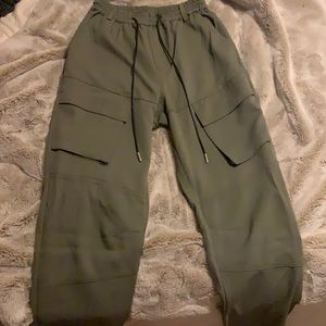 army green cargo joggers